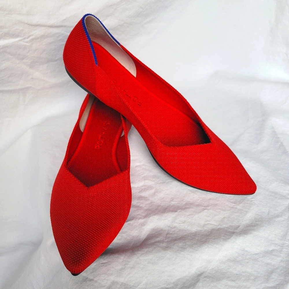 Rothy's The Point ORIGINAL Bright Red Size 8.5